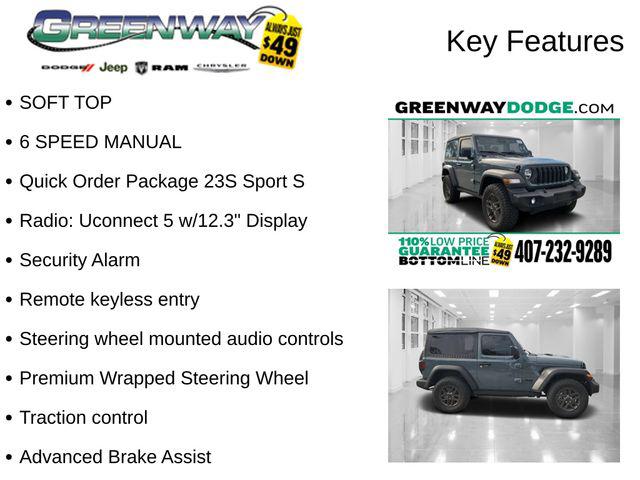 2025 Jeep Wrangler 2-Door Sport S 4x4