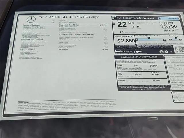 2026 Mercedes-Benz AMG GLC 43 4MATIC