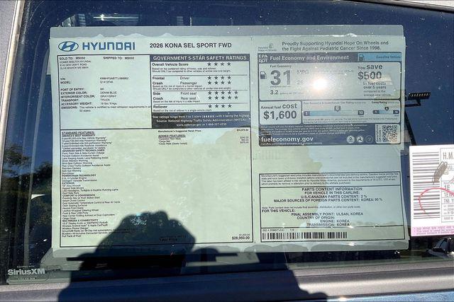 New 2026 Hyundai Kona For Sale in Olive Branch, MS