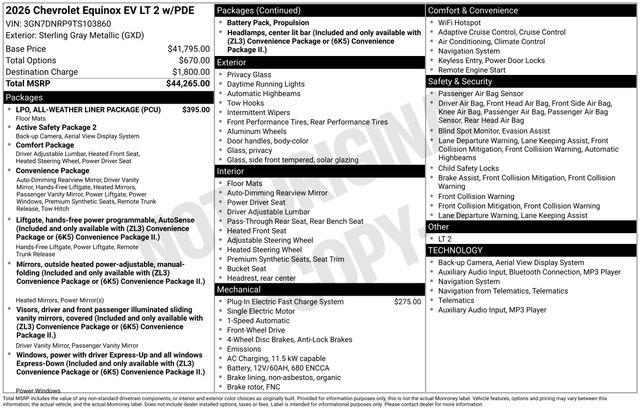 2026 Chevrolet Equinox LT2 w/PDE