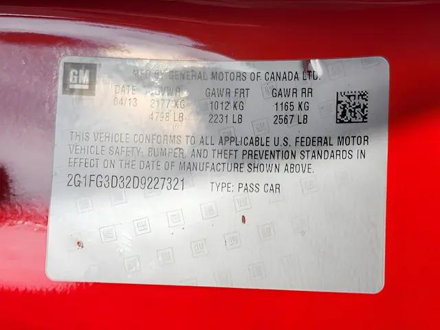 2013 Chevrolet Camaro 2LT