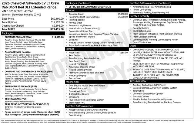 2026 Chevrolet Silverado EV LT
