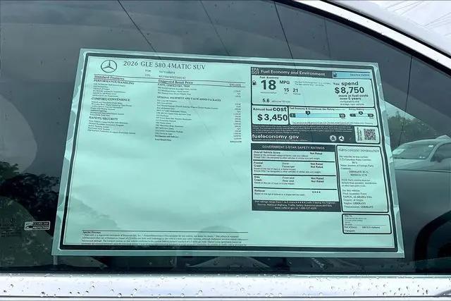 2026 Mercedes-Benz GLE GLE 580 4MATIC