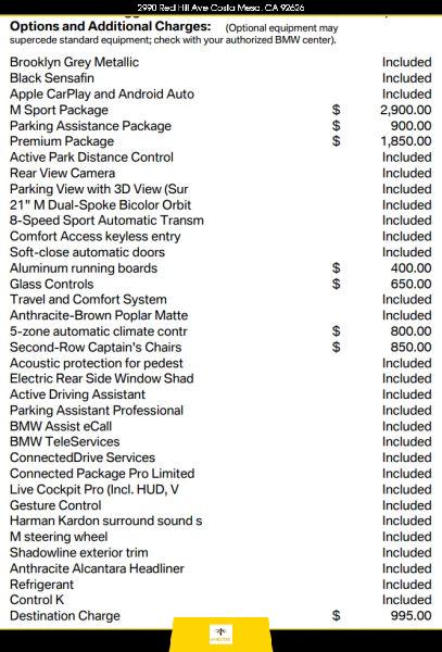 2024 BMW X7 xDrive40i for sale in Costa Mesa, CA