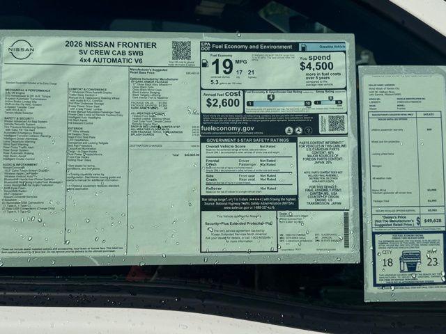 2026 Nissan Frontier Crew Cab SV 4x4