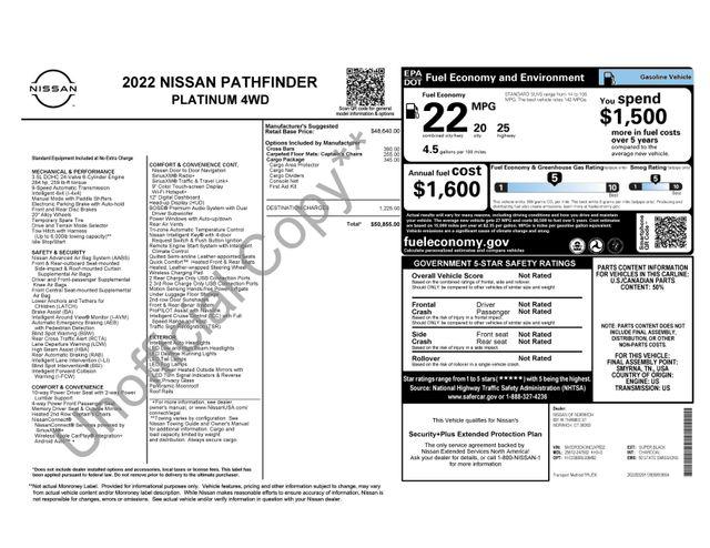 2022 Nissan Pathfinder Platinum 4WD