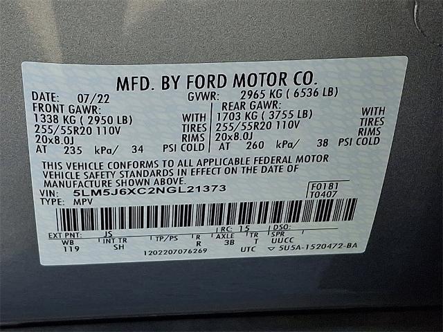 2022 Lincoln Aviator Standard