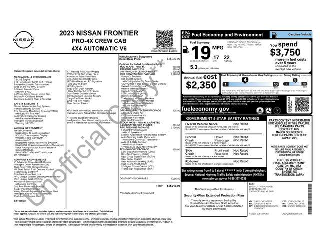 2023 Nissan Frontier Crew Cab PRO-4X 4x4