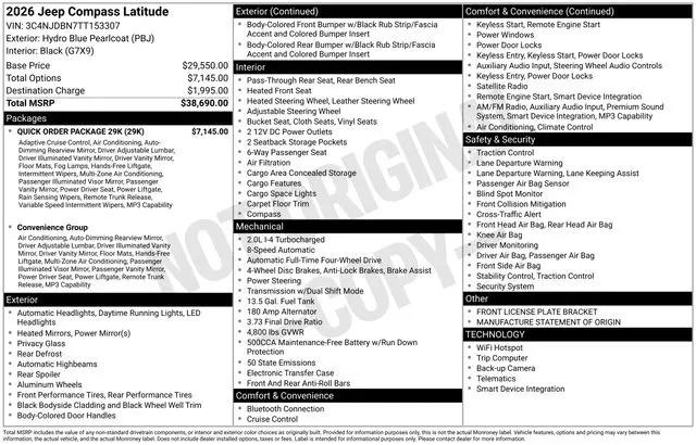 2026 Jeep Compass Latitude