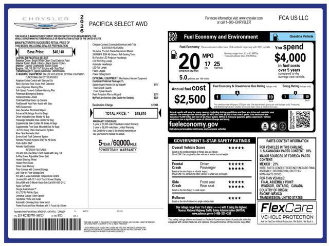 2026 Chrysler Pacifica Select