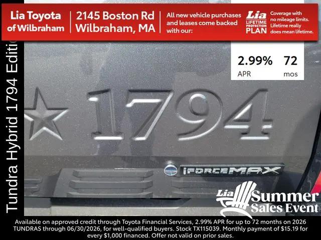 2026 Toyota Tundra 1794 Edition CrewMax 5.5' Bed
