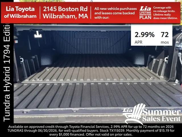 2026 Toyota Tundra 1794 Edition CrewMax 5.5' Bed