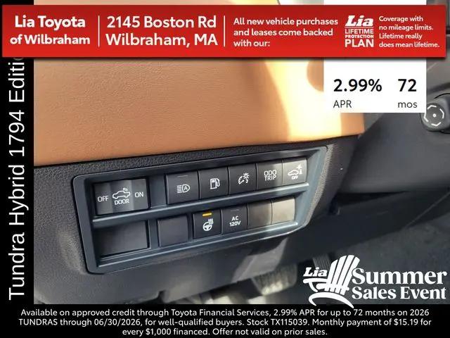 2026 Toyota Tundra 1794 Edition CrewMax 5.5' Bed