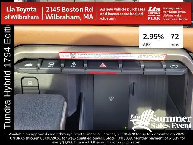 2026 Toyota Tundra 1794 Edition CrewMax 5.5' Bed
