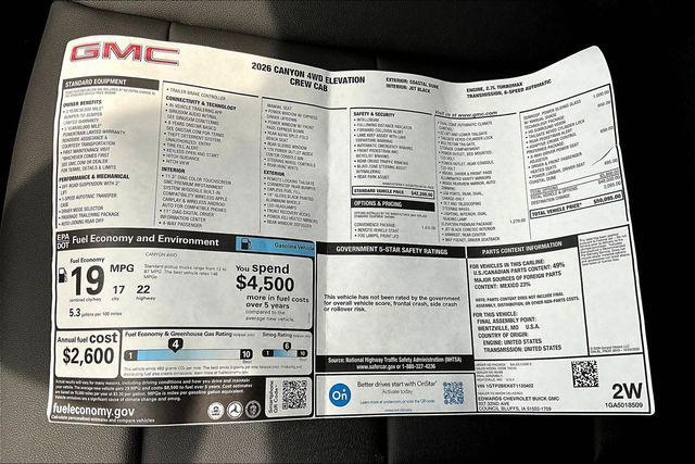 2026 GMC Canyon 4WD Elevation