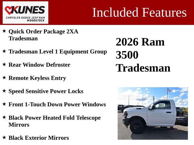 2026 RAM Ram 3500 Chassis Cab RAM 3500 TRADESMAN CHASSIS REGULAR CAB 4X4 84 CA