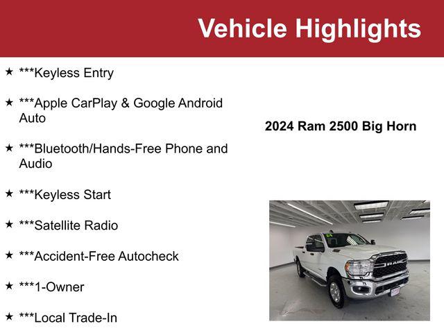 2024 RAM 2500 Big Horn Crew Cab 4x4 64 Box 2024 RAM 2500 Big Horn Crew Cab 4x4 64 Box