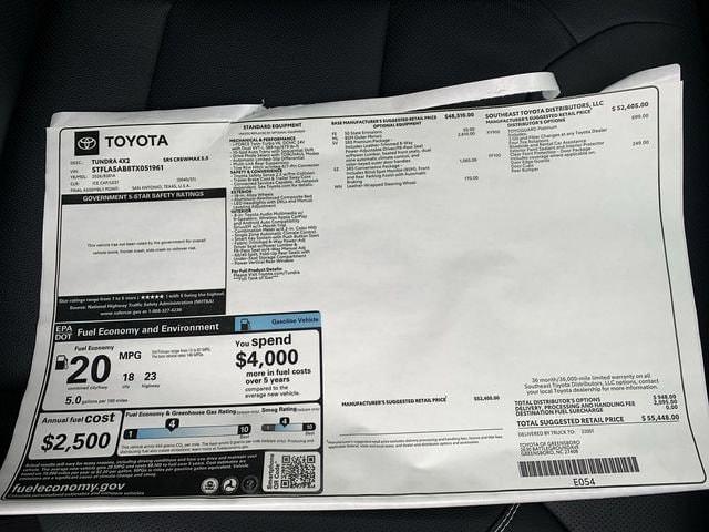 2026 Toyota Tundra SR5 CrewMax 5.5' Bed
