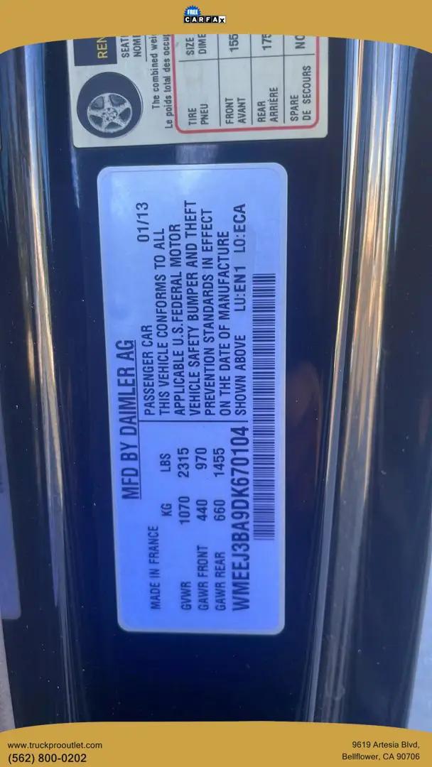 2013 smart fortwo pure
