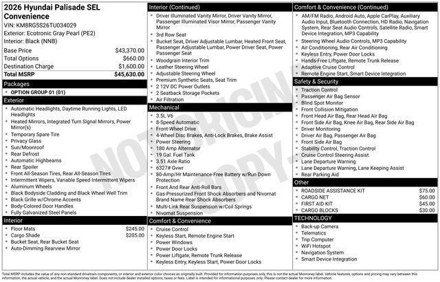 2026 Hyundai Palisade SEL