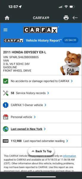 2011 Honda Odyssey EX-L