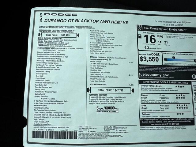 2026 Dodge Durango GT HEMI V8