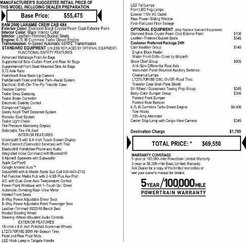 2022 RAM 2500 Laramie Crew Cab 4x4 64 Box 2022 RAM 2500 Laramie Crew Cab 4x4 64 Box