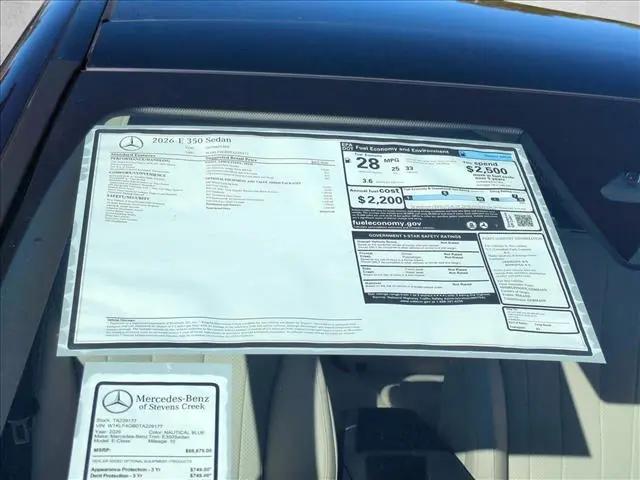 2026 Mercedes-Benz E 350 E 350