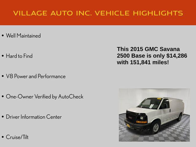 2015 GMC Savana 2500 Work Van