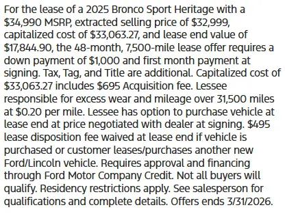2025 Ford Bronco Sport Heritage