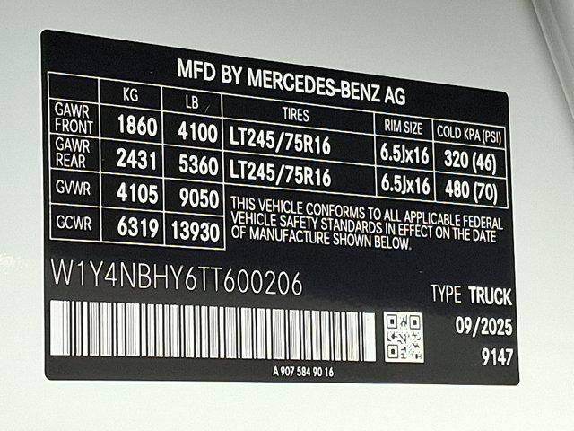 2026 Mercedes-Benz Sprinter Cargo Van 2500 Standard Roof I4 Diesel HO 144" RWD