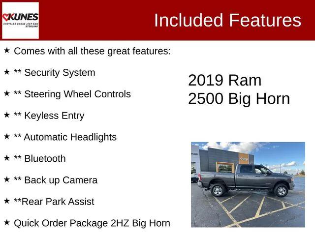2019 RAM 2500 Big Horn Crew Cab 4x4 64 Box 2019 RAM 2500 Big Horn Crew Cab 4x4 64 Box