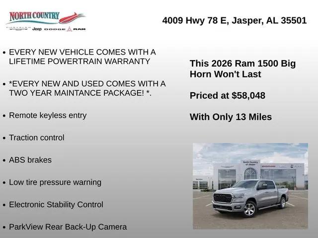 2026 Ram 1500 Big Horn Crew Cab 4x4 57 Box
