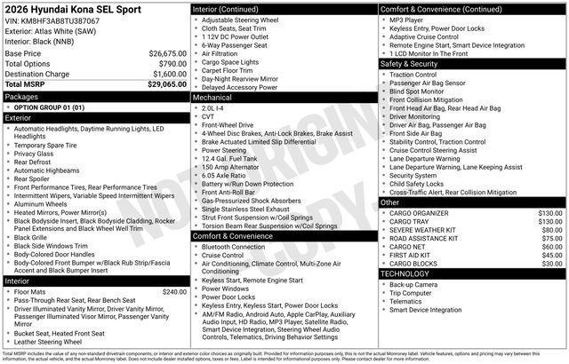 2026 Hyundai Kona SEL Sport