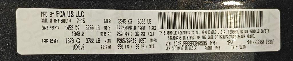 2015 Jeep Grand Cherokee Limited