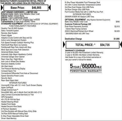 2025 Jeep Grand Cherokee GRAND CHEROKEE L LIMITED 4X4