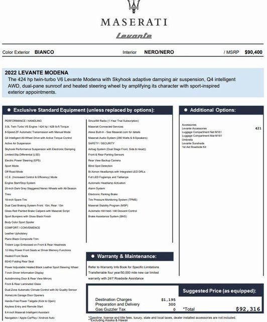 2022 Maserati Levante Modena