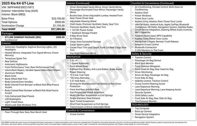 2025 Kia K4 GT-Line for sale in Boardman, OH