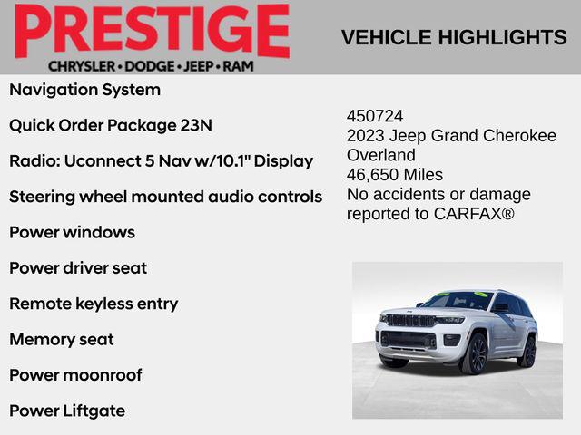 2023 Jeep Grand Cherokee Overland 4x4 2023 Jeep Grand Cherokee Overland 4x4