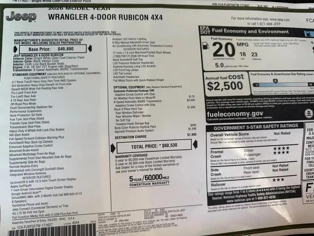 2026 Jeep Wrangler Rubicon