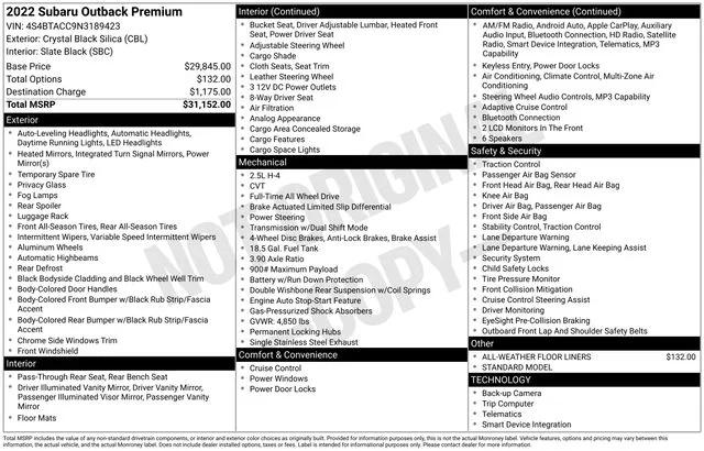 2022 Subaru Outback Premium