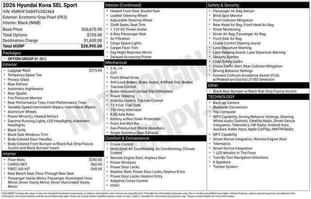 2026 Hyundai Kona SEL Sport