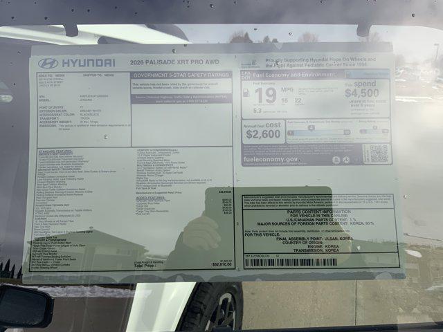 2026 Hyundai Palisade XRT Pro