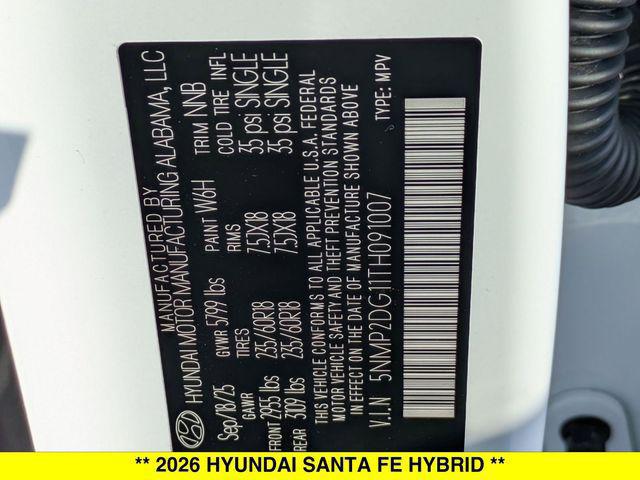2026 Hyundai Santa Fe Hybrid SEL