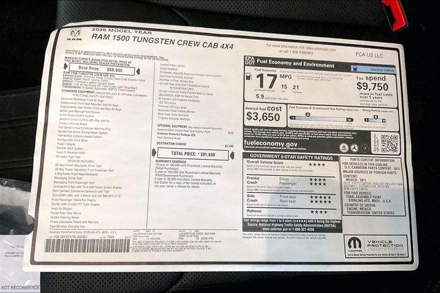 2026 Ram 1500 Tungsten Crew Cab 4x4 57 Box