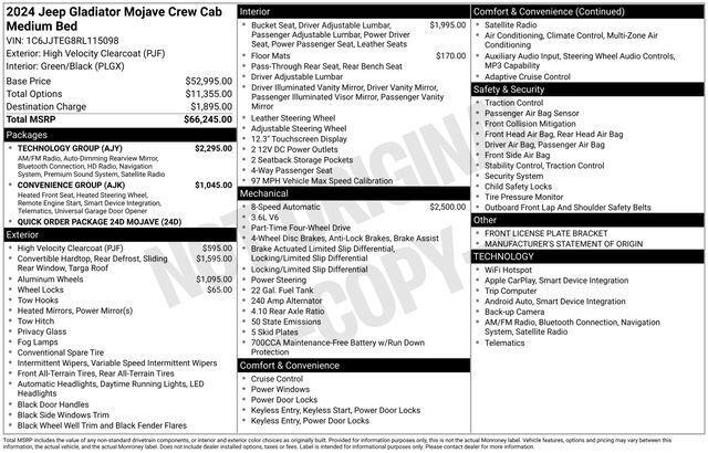 2024 Jeep Gladiator Mojave 2024 Jeep Gladiator Mojave