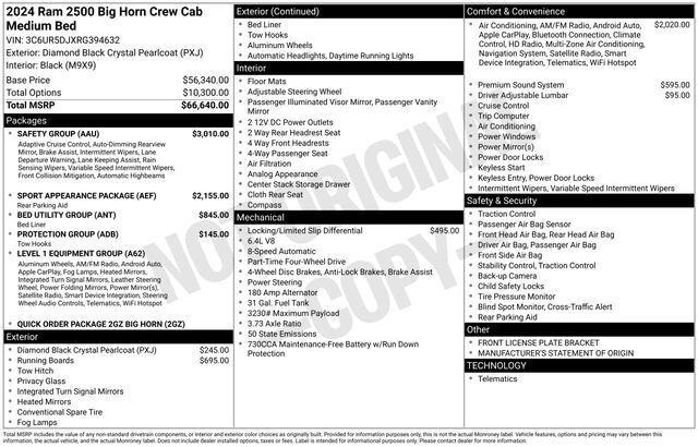 2024 RAM 2500 Big Horn Crew Cab 4x4 64 Box