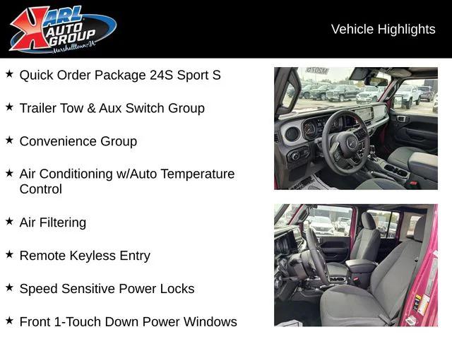 2024 Jeep Wrangler 4-Door Sport S 4x4 2024 Jeep Wrangler 4-Door Sport S 4x4