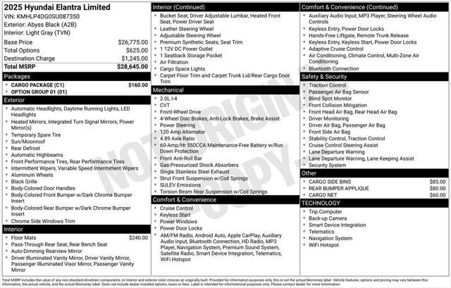 2025 Hyundai Elantra Limited