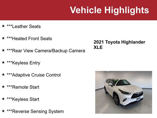 2021 Toyota Highlander XLE 2021 Toyota Highlander XLE